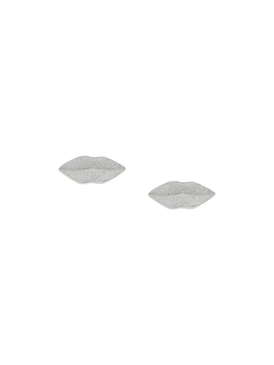 Shop Wouters & Hendrix My Favourites Lips Studs In Silver