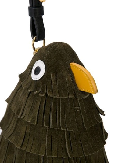 Shop Oscar De La Renta Penguin Fringed Purse - Green