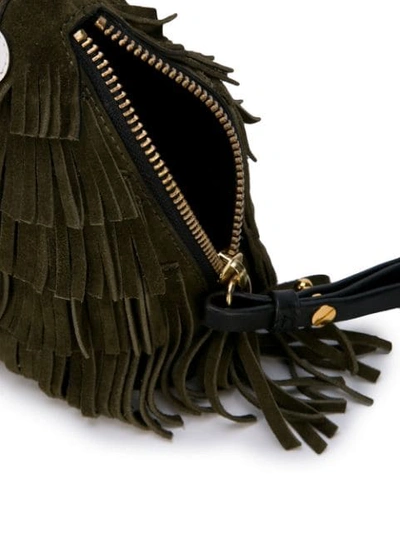 Shop Oscar De La Renta Penguin Fringed Purse - Green