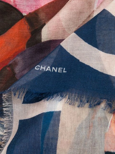 Pre-owned Chanel Geometric Circles Scaf In Multicolour