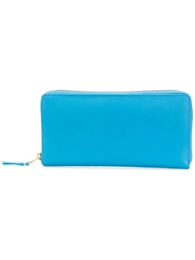 Shop Comme Des Garçons Wallet Zip Around Wallet - Blau In Blue