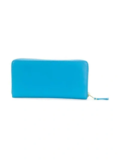 Shop Comme Des Garçons Wallet Zip Around Wallet - Blau In Blue