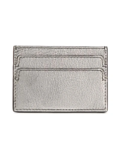 Shop Alexander Mcqueen Skull Cardholder In Silver