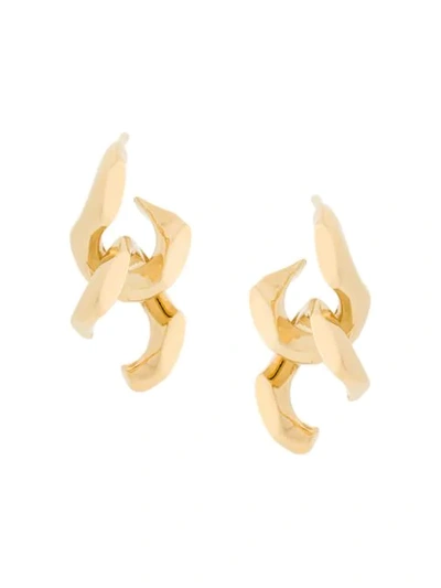 Shop Annelise Michelson Tiny Dechainee Earrings In Gold