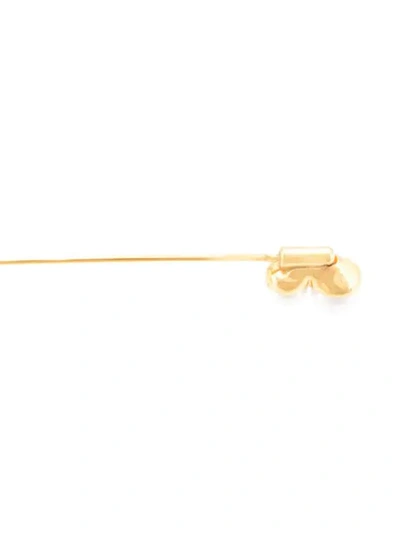 Shop Oscar De La Renta Pearl Flower Brooch In Gold