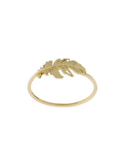 Shop Alex Monroe Plume Ring In Gold