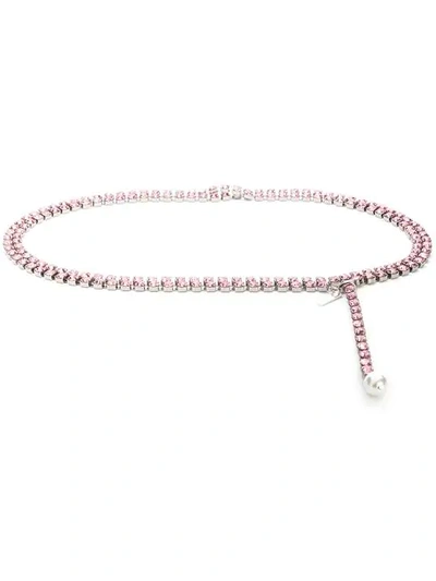 Shop Christopher Kane Pearl Cupchain Belt In Pink