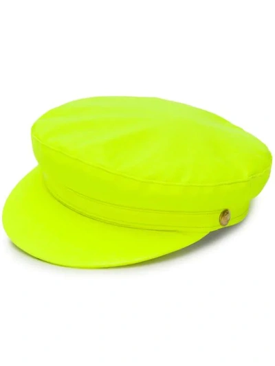 Shop Manokhi Neon Biker Hat In Yellow