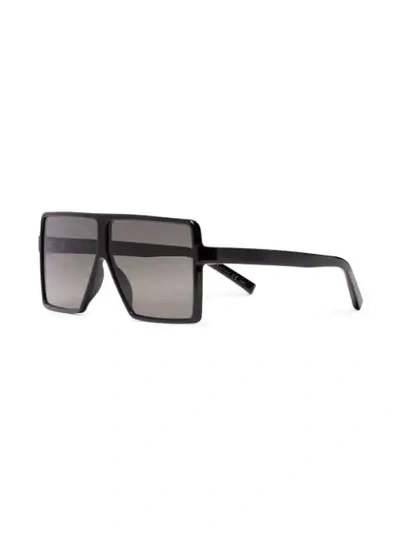 Shop Saint Laurent New Wave 183 Betty Sunglasses In Black