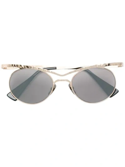 Shop Kuboraum 'h53' Sonnenbrille In Metallic