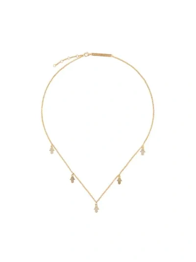 Shop Federica Tosi 'hamsa' Halskette In Gold