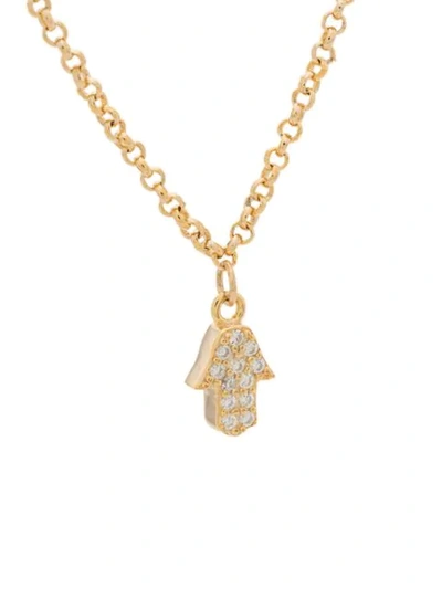 Shop Federica Tosi 'hamsa' Halskette In Gold