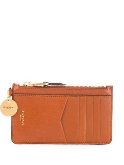 Shop Givenchy Chestnut Leather Wallet - Brown