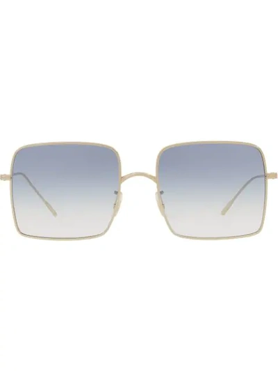 Shop Oliver Peoples Rassine Sunglasses In Metallic