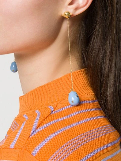 Shop Eshvi Astro Earrings In Baby Blue