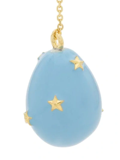 Shop Eshvi Astro Earrings In Baby Blue