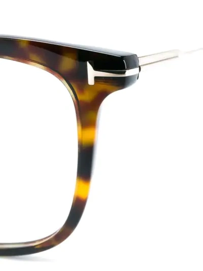 Shop Tom Ford Cat Eye Frame Glasses In Brown