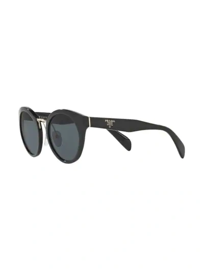 Shop Prada Cat Eye Shaped Sunglasses In Black