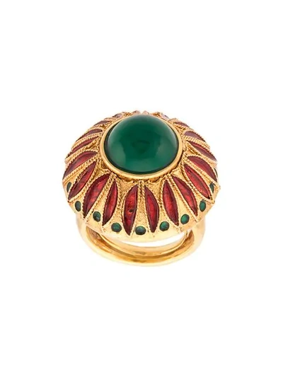 Shop Oscar De La Renta Peacock Ring In Gold