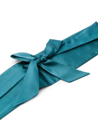 Shop Brunello Cucinelli Stretch Silk Belt - Blue