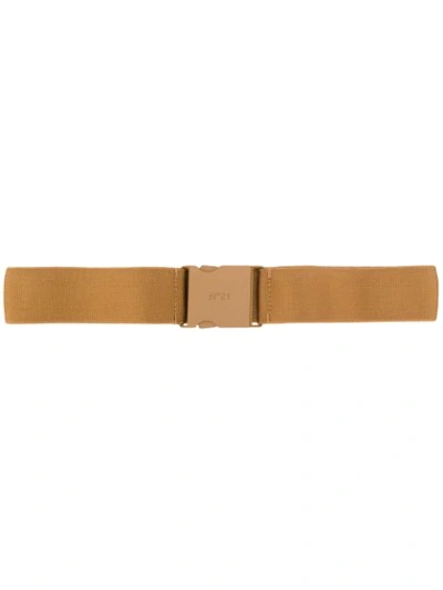 Shop N°21 Logo-engraved Buckle Belt In Brown