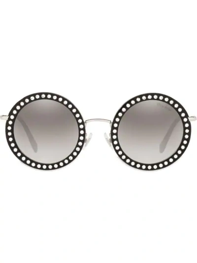 Shop Miu Miu Eyewear Délice Sunglasses - Black