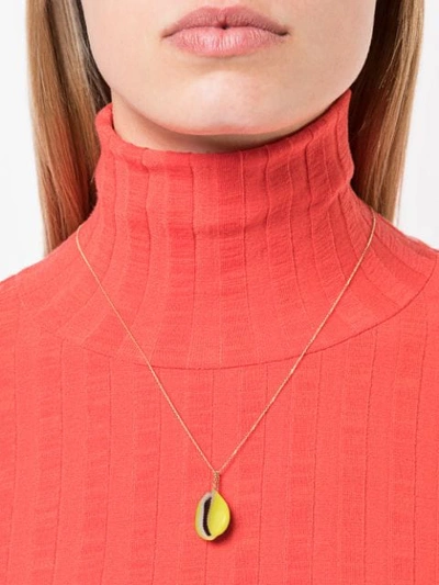 Shop Aurelie Bidermann Shell Necklace In Yellow
