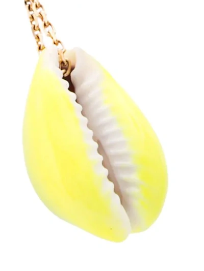 Shop Aurelie Bidermann Shell Necklace In Yellow