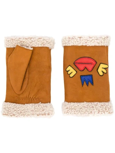 Shop Agnelle Detailed Hand Warmers - Brown