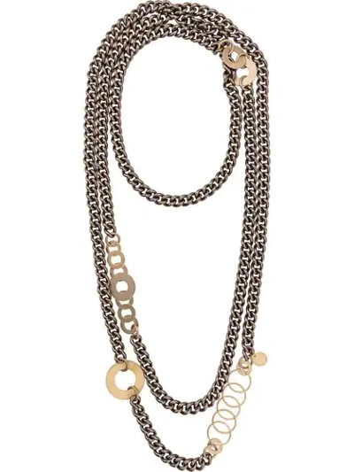 Shop Silvia Gnecchi Tessa Multiple Chain Necklace In Gold