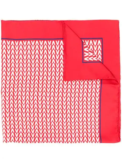 Shop Valentino Optical V Scarf In Red