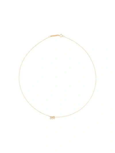 Shop Zoë Chicco 14kt Yellow Gold Three Drop Diamonds Necklace