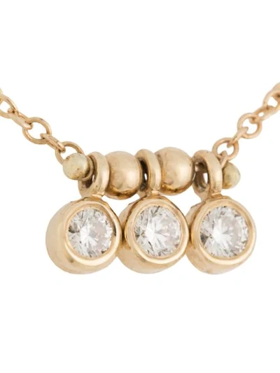 Shop Zoë Chicco 14kt Yellow Gold Three Drop Diamonds Necklace
