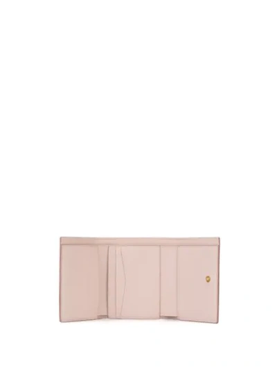 Shop Givenchy Quilted Tri-fold Wallet In Pink