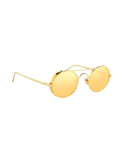 Shop Linda Farrow 427 C1 Browline Sunglasses In Yellow