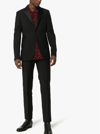 Shop Givenchy Classic Notched Lapel Tailored Tuxedo In Black