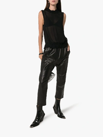 Shop Ann Demeulemeester Mclottie Sheer Blouse In Black