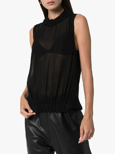 Shop Ann Demeulemeester Mclottie Sheer Blouse In Black