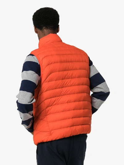 Shop Polo Ralph Lauren Padded Gilet Jacket In Red
