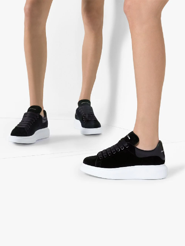 alexander mcqueen runway leather platform trainers