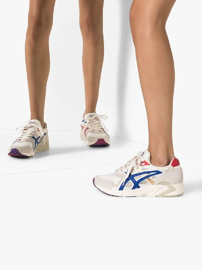 Shop Asics X Carnival White Contrasting Low Top Sneakers