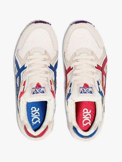 Shop Asics X Carnival White Contrasting Low Top Sneakers