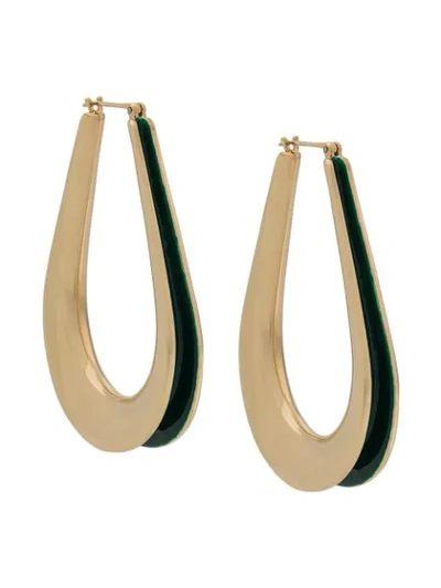 Shop Annelise Michelson Ellipse S Hoop Earrings In Gold