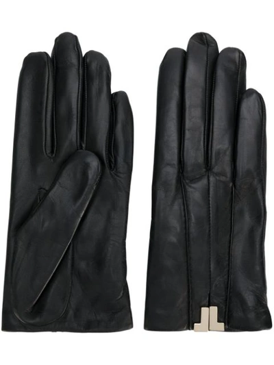 Shop Lanvin Classic Fitted Gloves - Black