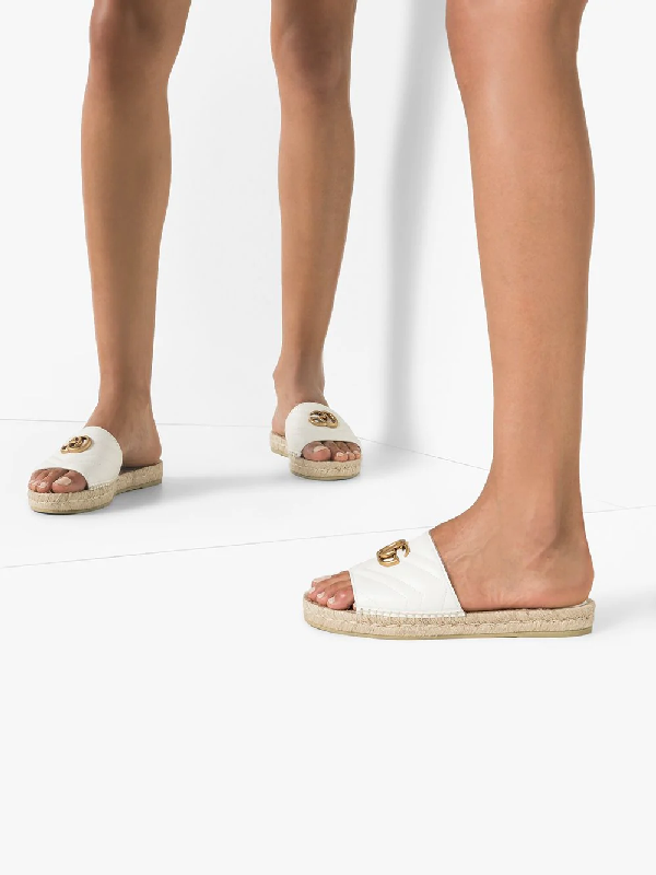 pilar gg matelassé espadrille slide sandal