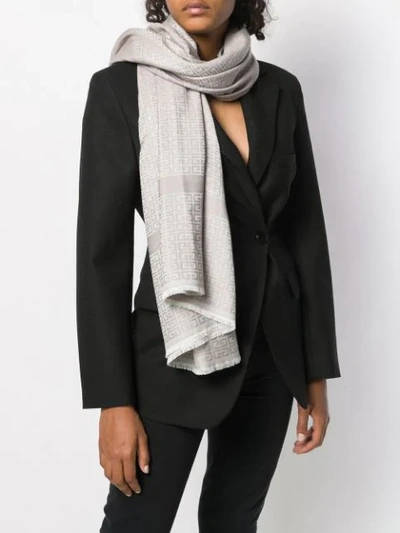Shop Givenchy Knit Scarf In Neutrals