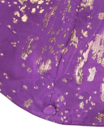 TALLER MARMO METALLIC DETAIL TURBAN - 紫色