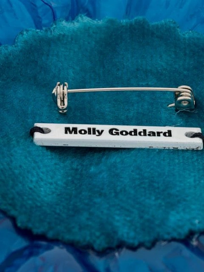 Shop Molly Goddard Flower Brooch In Blue