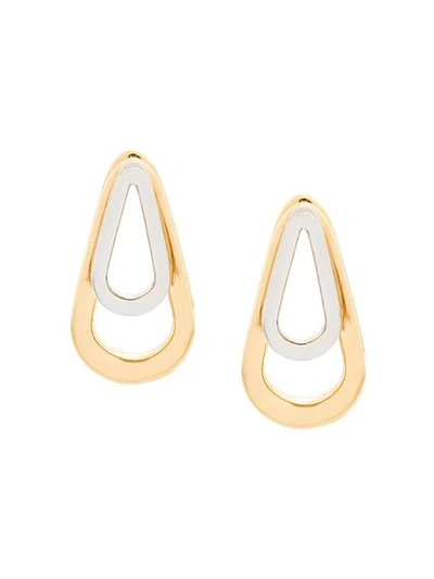 ANNELISE MICHELSON MEDIUM DOUBLE ELLIPSE EARRINGS - 金色