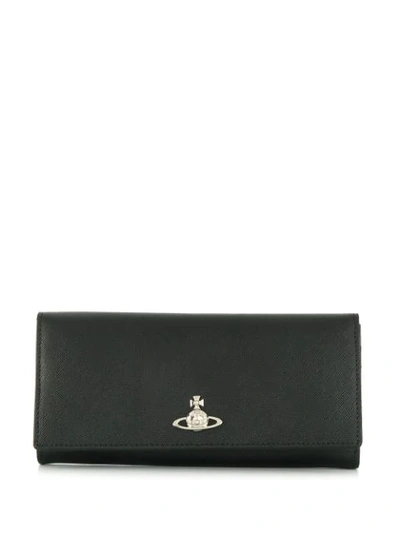 VIVIENNE WESTWOOD FOLDOVER TOP WALLET - 黑色